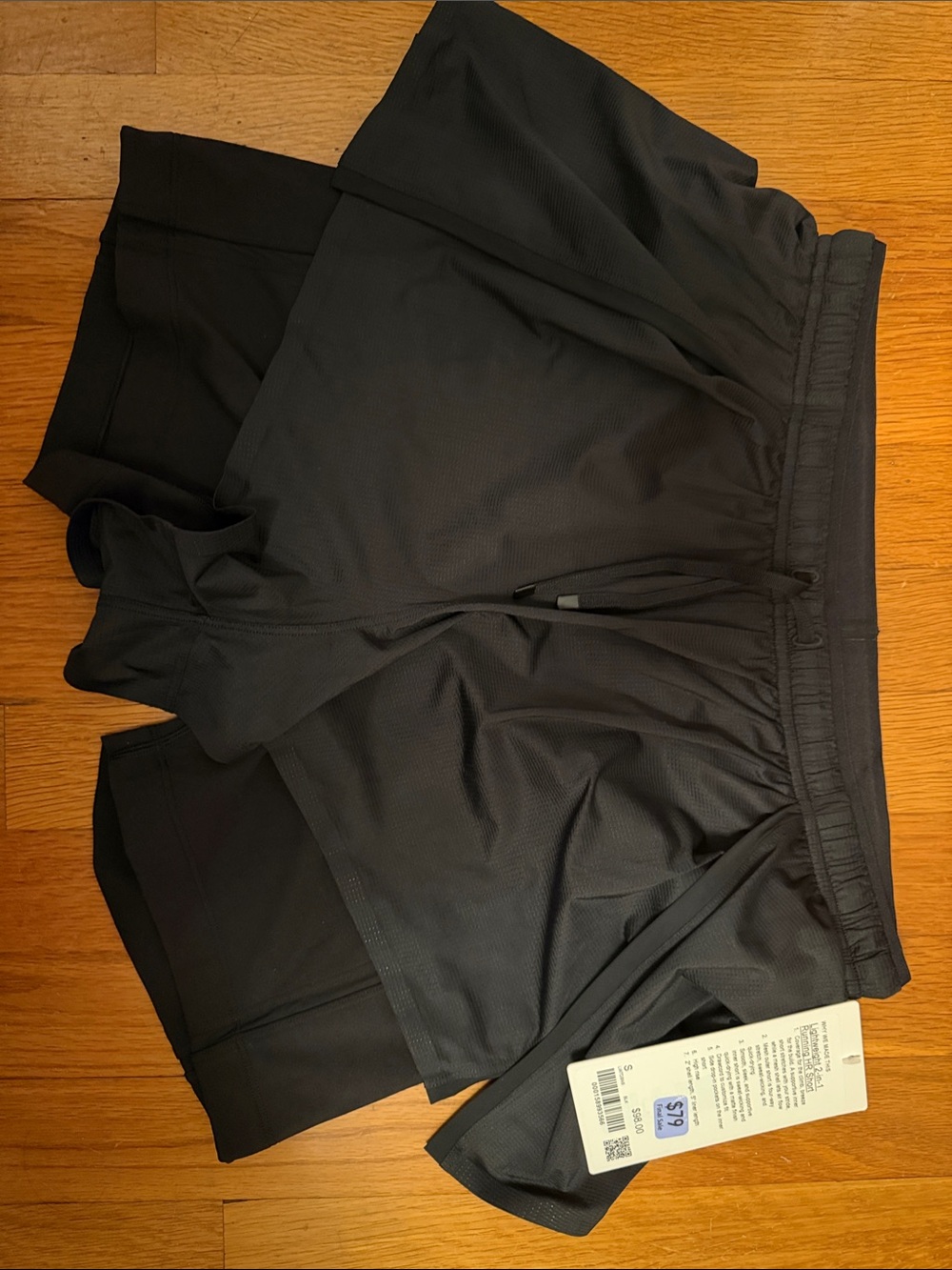 lululemon athletica Black Layered Athletic Shorts with Liner